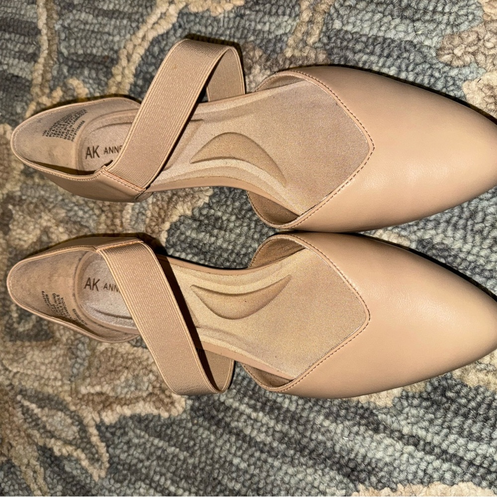 Anne Klein Nude Flats with Strap